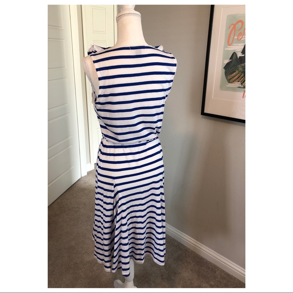 Ralph Lauren Striped Dress | White/Blue - Picture 3 of 4